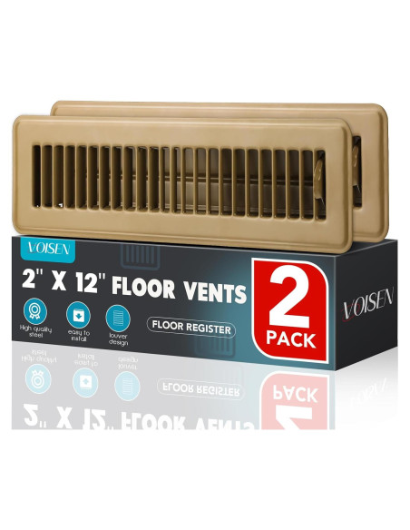Rejilla de Piso VOISEN 2x12" Marrón Acero Ajustable 2PCS