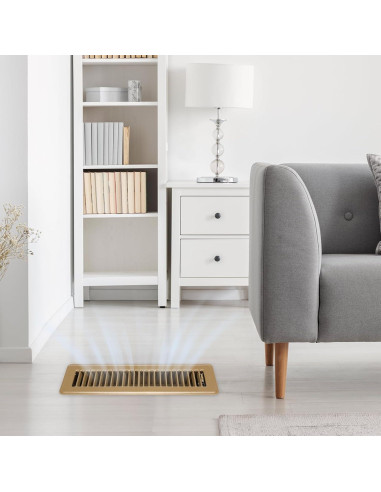 Rejilla de Piso VOISEN 2x12" Marrón Acero Ajustable 2PCS