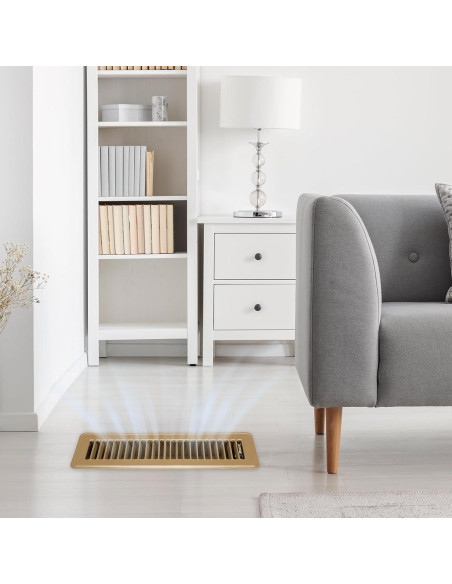 Rejilla de Piso VOISEN 2x12" Marrón Acero Ajustable 2PCS