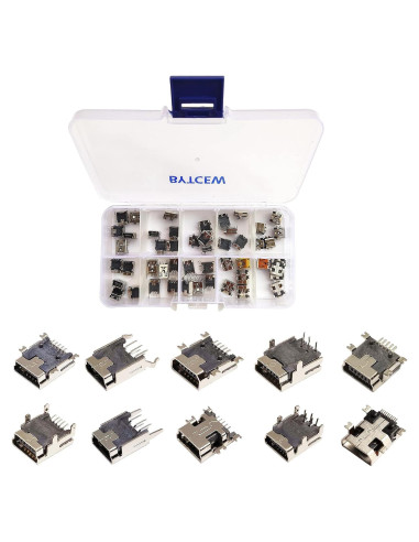 Conectores Jack USB Mini Hembras ByteSwift 50pcs Reparación