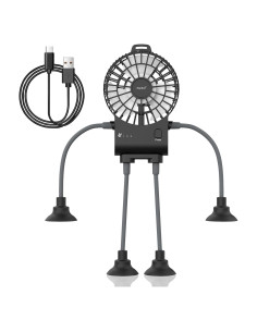 Ventilador de Escritorio Portátil Simfree Negro 3 Velocidades