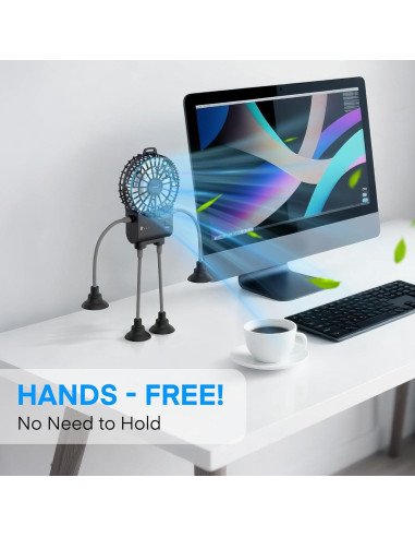 Ventilador de Escritorio Portátil Simfree Negro 3 Velocidades