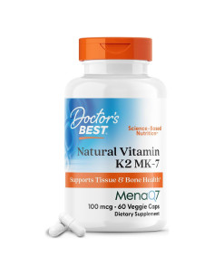 Vitamina K2 Mk-7 Doctor's Best 100 mcg 60 Cápsulas Vegetales