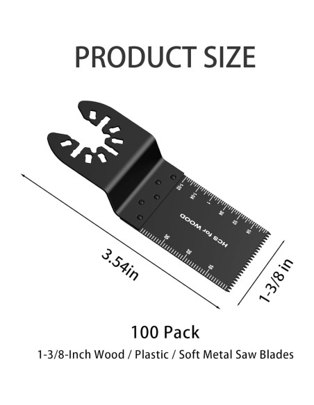 100 Hojas de Sierra Oscilante TrivdPro para Madera y Metal