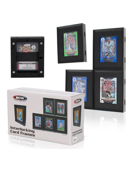 Marcos Interconectables BCW - Negro - Paquete de 6 para Tarjetas