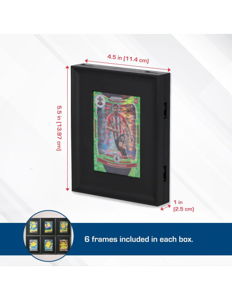 Marcos Interconectables BCW - Negro - Paquete de 6 para Tarjetas