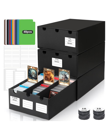Caja de Almacenamiento de Cartas AOBOPLE 9000+ con Divisores