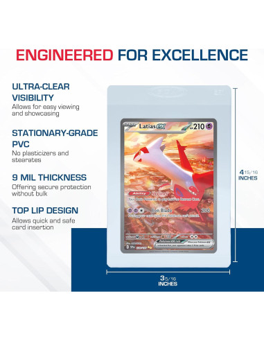 Soporte Semirrígido para Tarjetas BCW - Paquete de 100 - 8.38x11.18cm