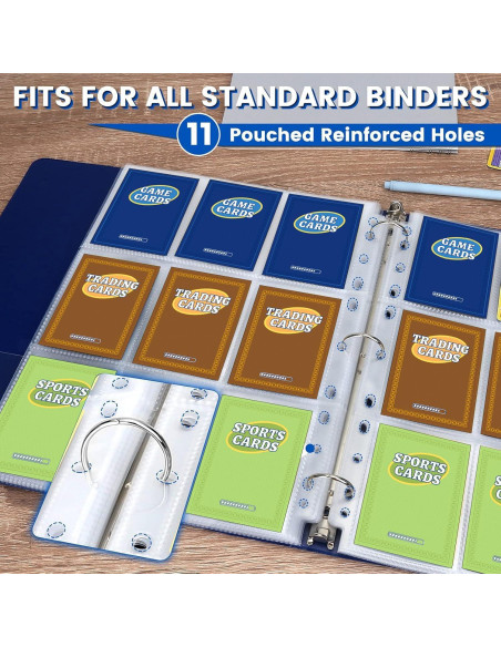 36 Hojas Manga para Cartas Fabmaker 9 Bolsillos 648 Cartas