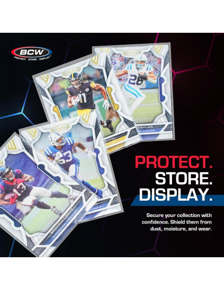 Combo Fundas y Toploaders BCW para Cartas 100 Unidades