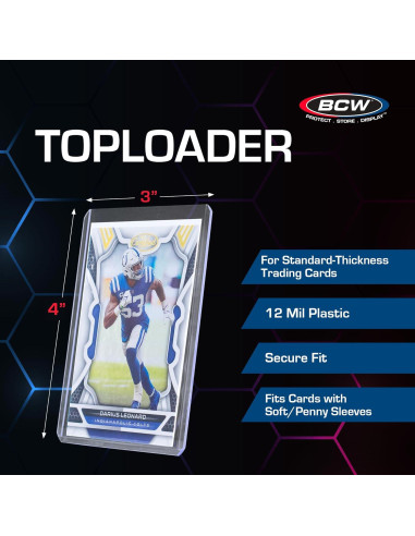 Combo Fundas y Toploaders BCW para Cartas 100 Unidades