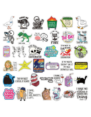 400 Pegatinas Divertidas Chivertion Impermeables para Adultos