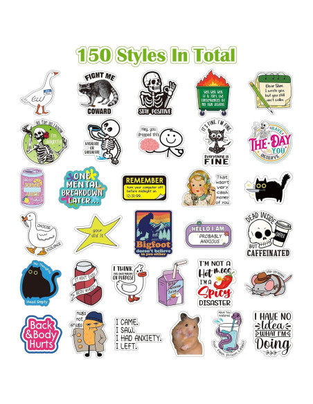 400 Pegatinas Divertidas Chivertion Impermeables para Adultos