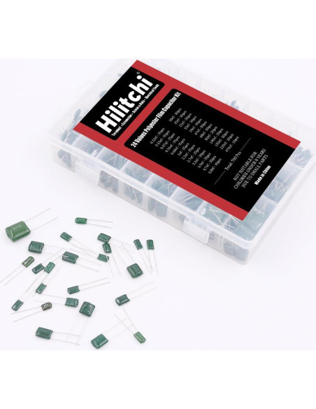 Kit de Capacitores de Película Mylar Hilitchi 700Pcs 0.22NF a 470NF