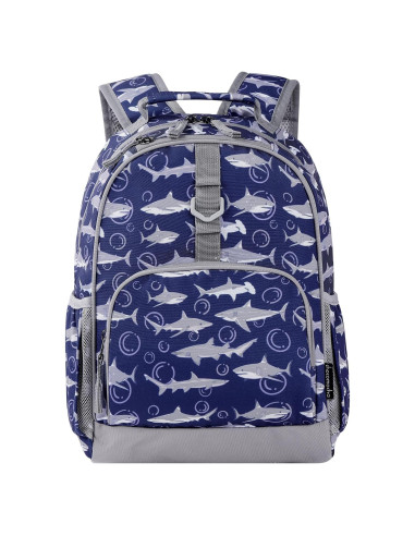 Mochila Escolar Choco Mocha Tiburón 43 cm Azul para Niños