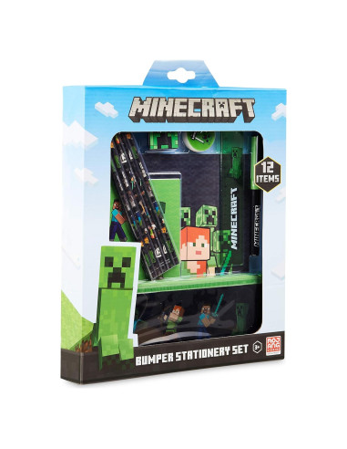 Set de papelería Minecraft con estuche y suministros escolares