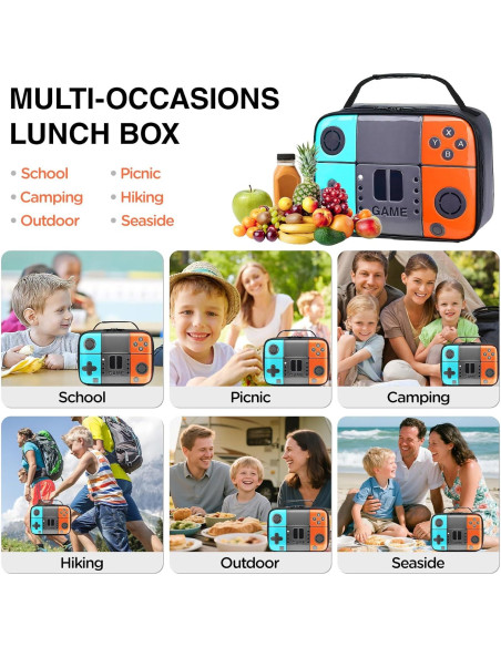 Lonchera Aislada Hairao para Niños - Diseño Consola de Juegos