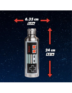 Botella de Agua de Metal Paladone NES 500ml Multicolor 2