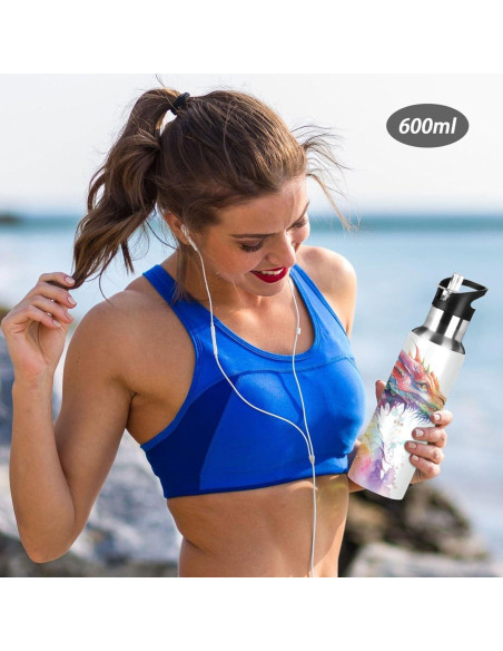 Botella de Agua Aislada BOENLE Dragón 600 ml Acero Inoxidable Botella de Agua Aislada BOENLE Dragón 600 ml Acero Inoxidable