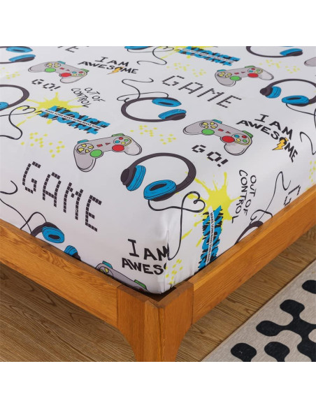 Conjunto de Cama Twin 6Pcs qjmiaofang Videojuego Microfibra