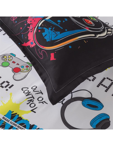 Conjunto de Cama Twin 6Pcs qjmiaofang Videojuego Microfibra