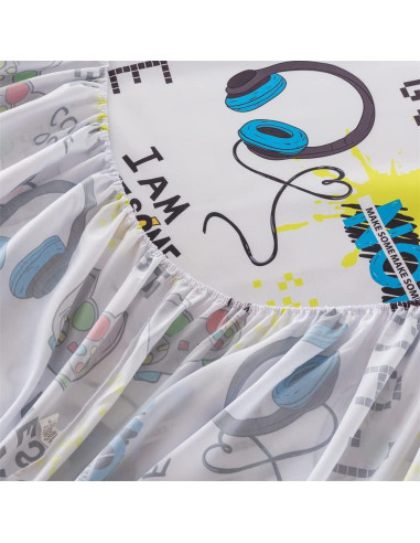 Conjunto de Cama Twin 6Pcs qjmiaofang Videojuego Microfibra