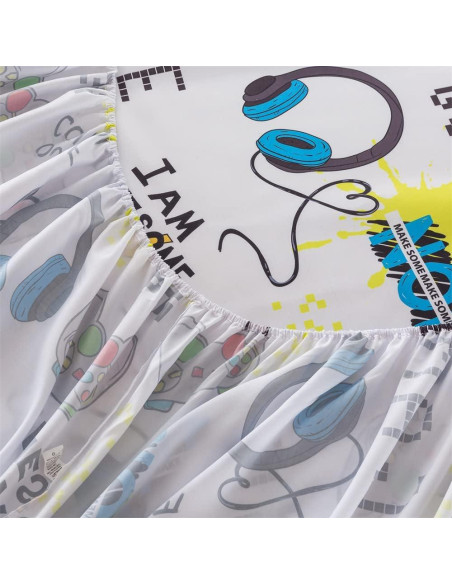 Conjunto de Cama Twin 6Pcs qjmiaofang Videojuego Microfibra