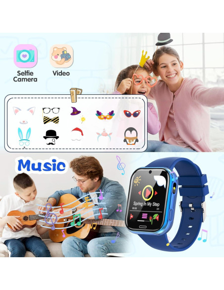 Reloj Inteligente para Niños Xipax Azul con Juegos y Cámara