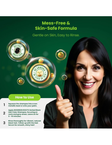 Champú Herbal Sin Amoníaco Biogreen Roots 400ml + Suero 100ml