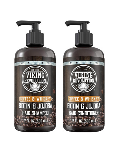 Set Champú y Acondicionador Viking Revolution 240 ml - Café y Whiskey