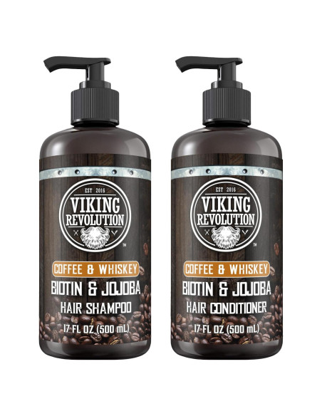 Set Champú y Acondicionador Viking Revolution 240 ml - Café y Whiskey Set Champú y Acondicionador Viking Revolution 240 ml - Café y Whiskey