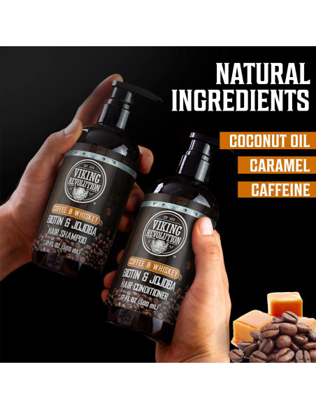 Set Champú y Acondicionador Viking Revolution 240 ml - Café y Whiskey Set Champú y Acondicionador Viking Revolution 240 ml - Café y Whiskey