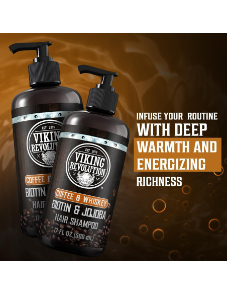 Set Champú y Acondicionador Viking Revolution 240 ml - Café y Whiskey Set Champú y Acondicionador Viking Revolution 240 ml - Café y Whiskey