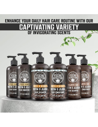Set Champú y Acondicionador Viking Revolution 240 ml - Café y Whiskey