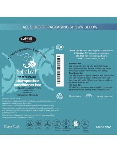 Juego de Barra de Champú y Acondicionador SpiraLeaf 108g