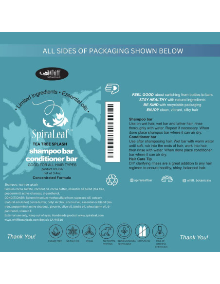Juego de Barra de Champú y Acondicionador SpiraLeaf 108g