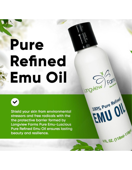 Aceite de Emú Puro Longview Farms 15 ml - Hidratación y Nutrición