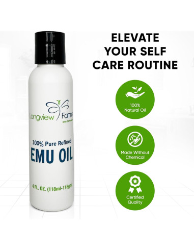 Aceite de Emú Puro Longview Farms 15 ml - Hidratación y Nutrición