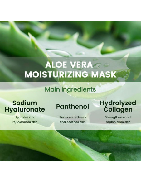 Mascarillas de Tela Kaely 6 Pcs Aloe Vera Hidratantes Mascarillas de Tela Kaely 6 Pcs Aloe Vera Hidratantes