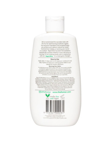 Bruma Bronceadora Sin Fragancia The Fox Tan 120ml Vegana