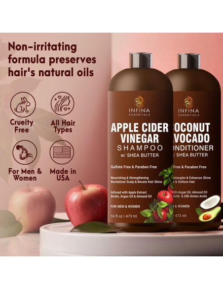 Champú y Acondicionador Sin Sulfatos INFINA ESSENTIALS 473ml Champú y Acondicionador Sin Sulfatos INFINA ESSENTIALS 473ml