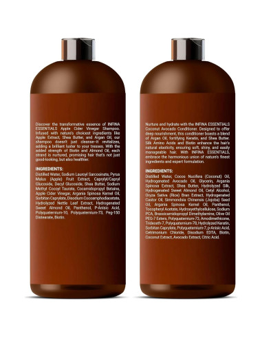 Champú y Acondicionador Sin Sulfatos INFINA ESSENTIALS 473ml