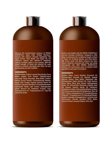 Champú y Acondicionador Sin Sulfatos INFINA ESSENTIALS 473ml Champú y Acondicionador Sin Sulfatos INFINA ESSENTIALS 473ml