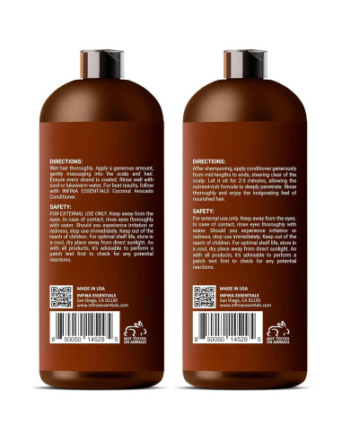 Champú y Acondicionador Sin Sulfatos INFINA ESSENTIALS 473ml