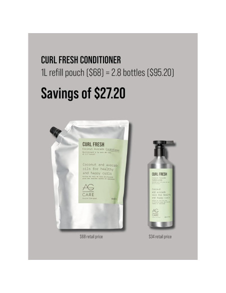 Acondicionador AG Care Curl Fresh Coco Aguacate 1000 ml