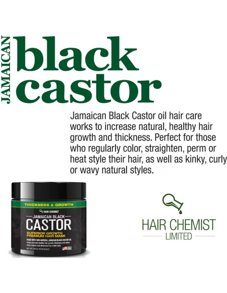 Mascarilla Capilar Químico Superior Aceite Ricino Negro 340g