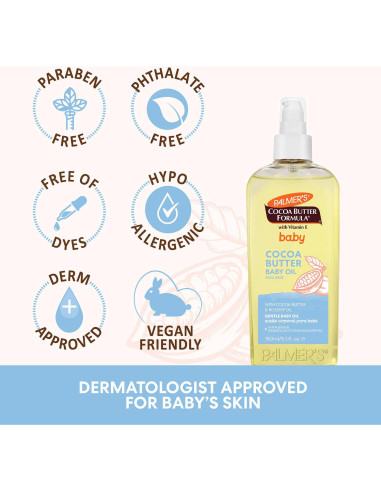 Aceite para Bebés Palmer's Manteca de Cacao 151.2 ml Hidratante