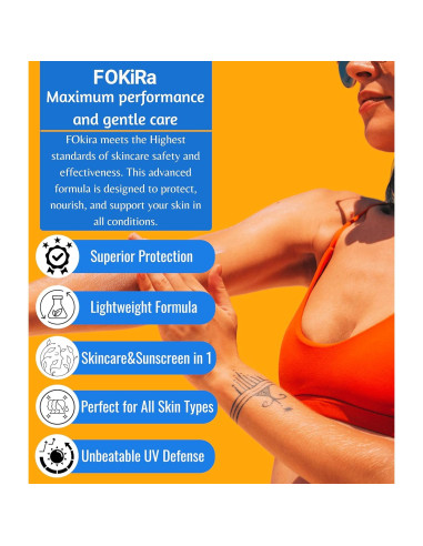 Loción Solar FOKiRa SPF 50+ Piel Sensible 80 Min Resistente