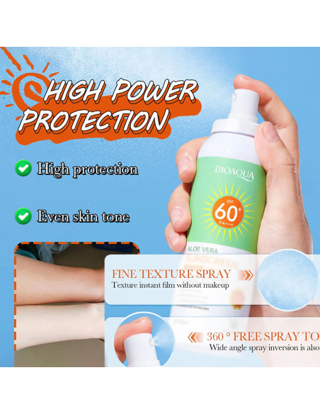 BIOAQUA Spray Solar Aloe Vera SPF60 PA+++ 150ml Hidratante BIOAQUA Spray Solar Aloe Vera SPF60 PA+++ 150ml Hidratante