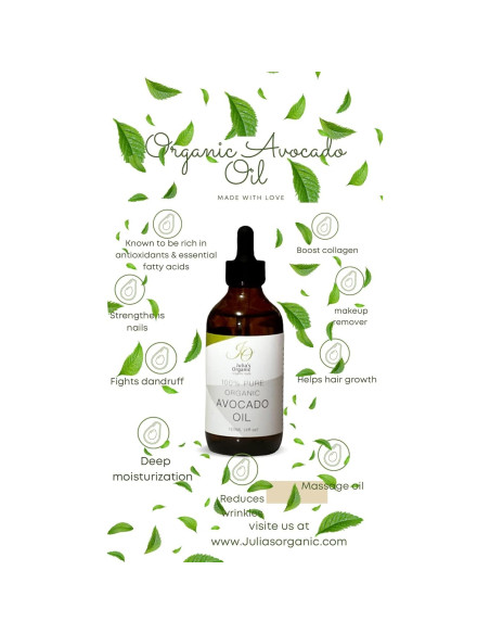 Aceite de Aguacate Orgánico Julia 120ml - Hidratante y Antienvejecimiento